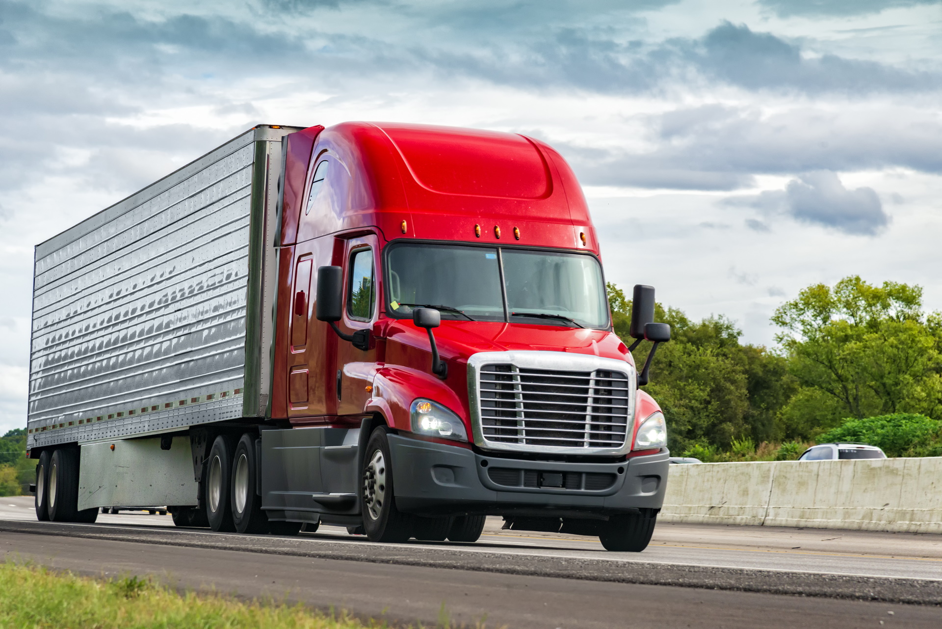 Truck Driving on Freeway